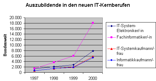 Auszubildende in den neuen IT-Berufen